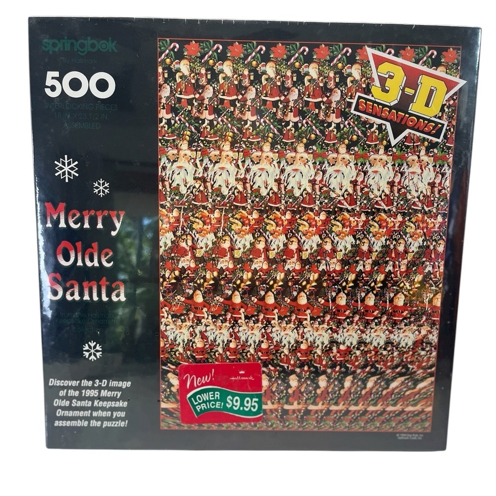 Vintage Springbok Merry Olde Santa Puzzle‎ 3D Sensations World Class 500 Pieces